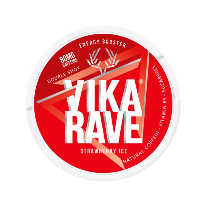 Vika Rave 80mg Caffeine, Strawberry Ice